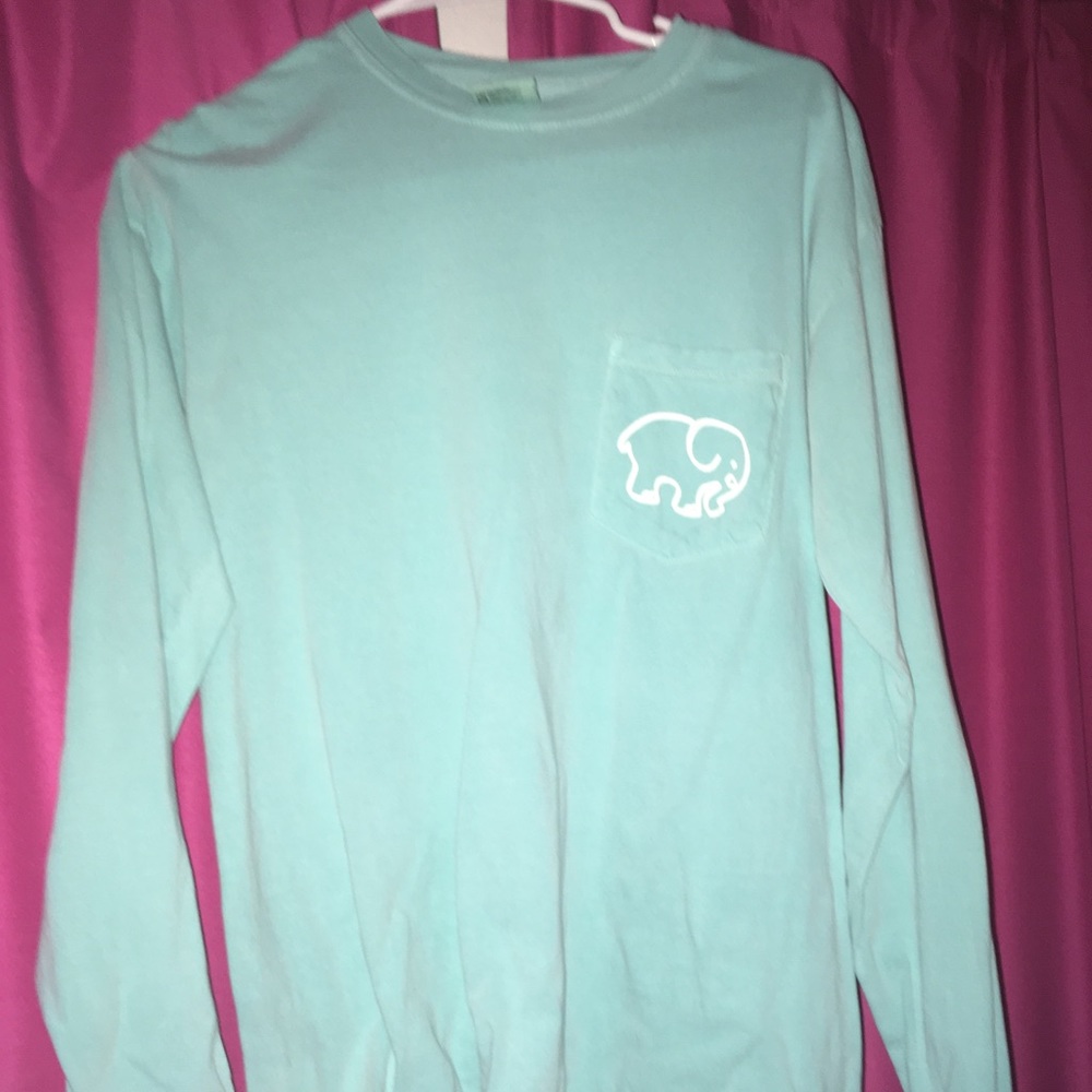 Blue and Pink Tribal ivory Ella shirt size small